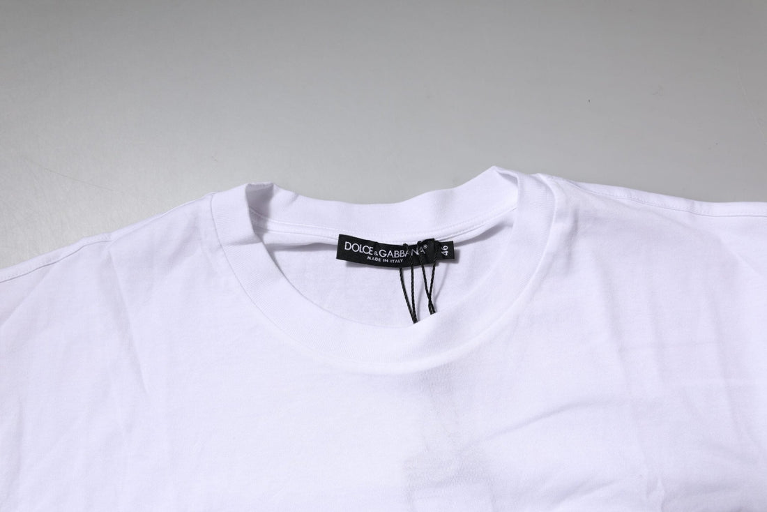 Dolce & Gabbana White Logo Crew Neck Short Sleeves T-shirt - RIMODA
