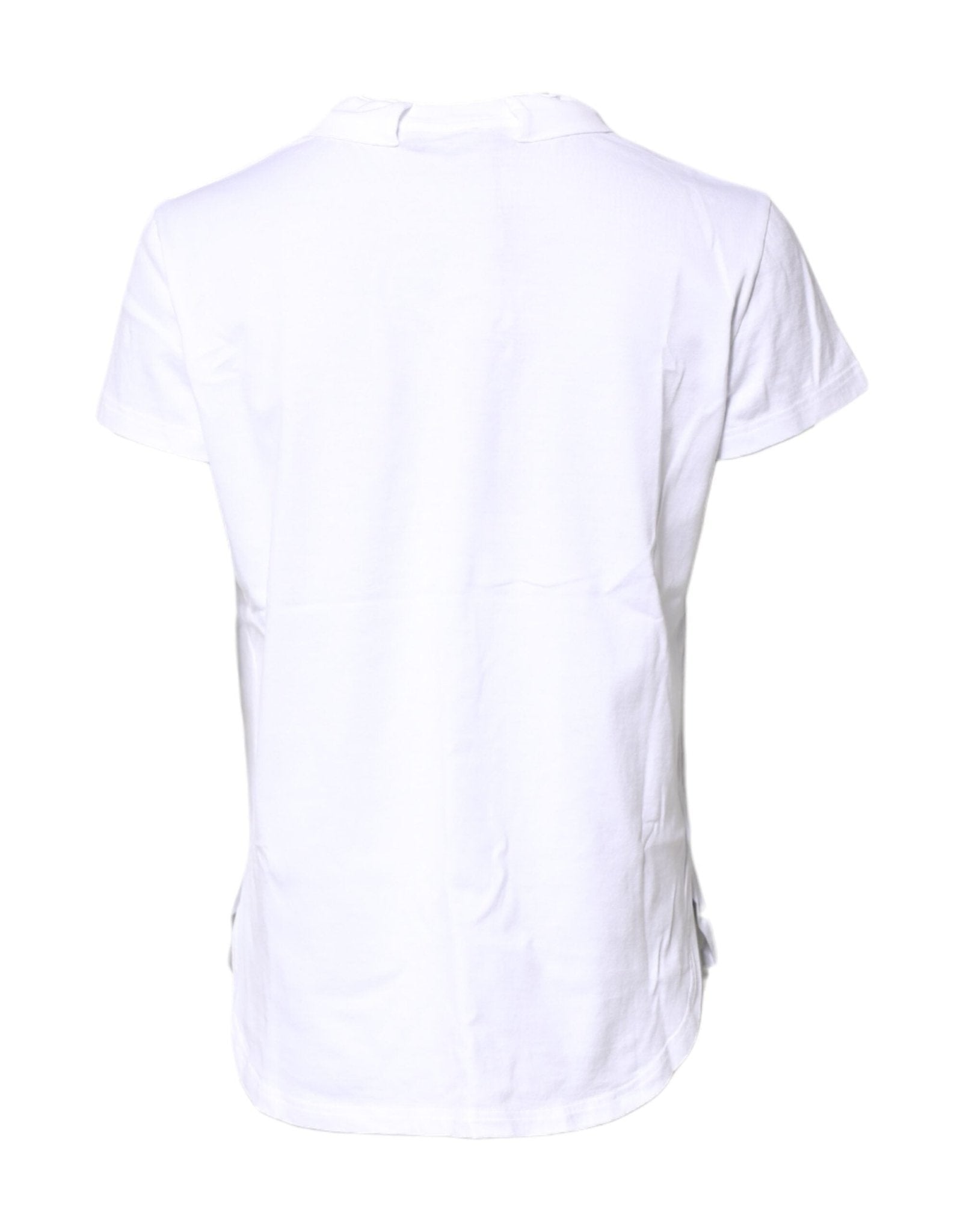 Dolce & Gabbana White Logo Crown Cotton Crew Neck T-shirt - RIMODA