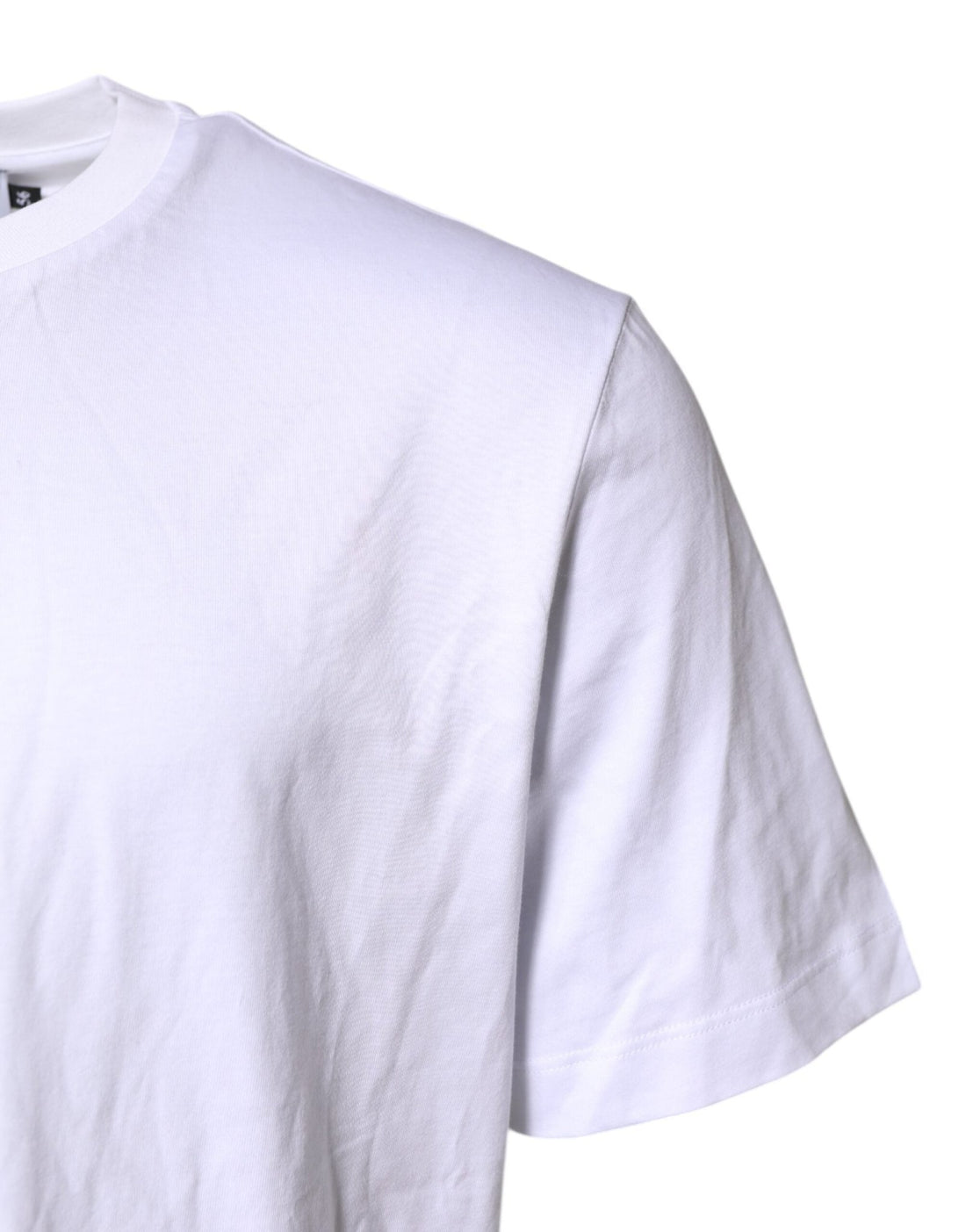 Dolce & Gabbana White Logo Embroidery Crew Neck T-shirt - RIMODA