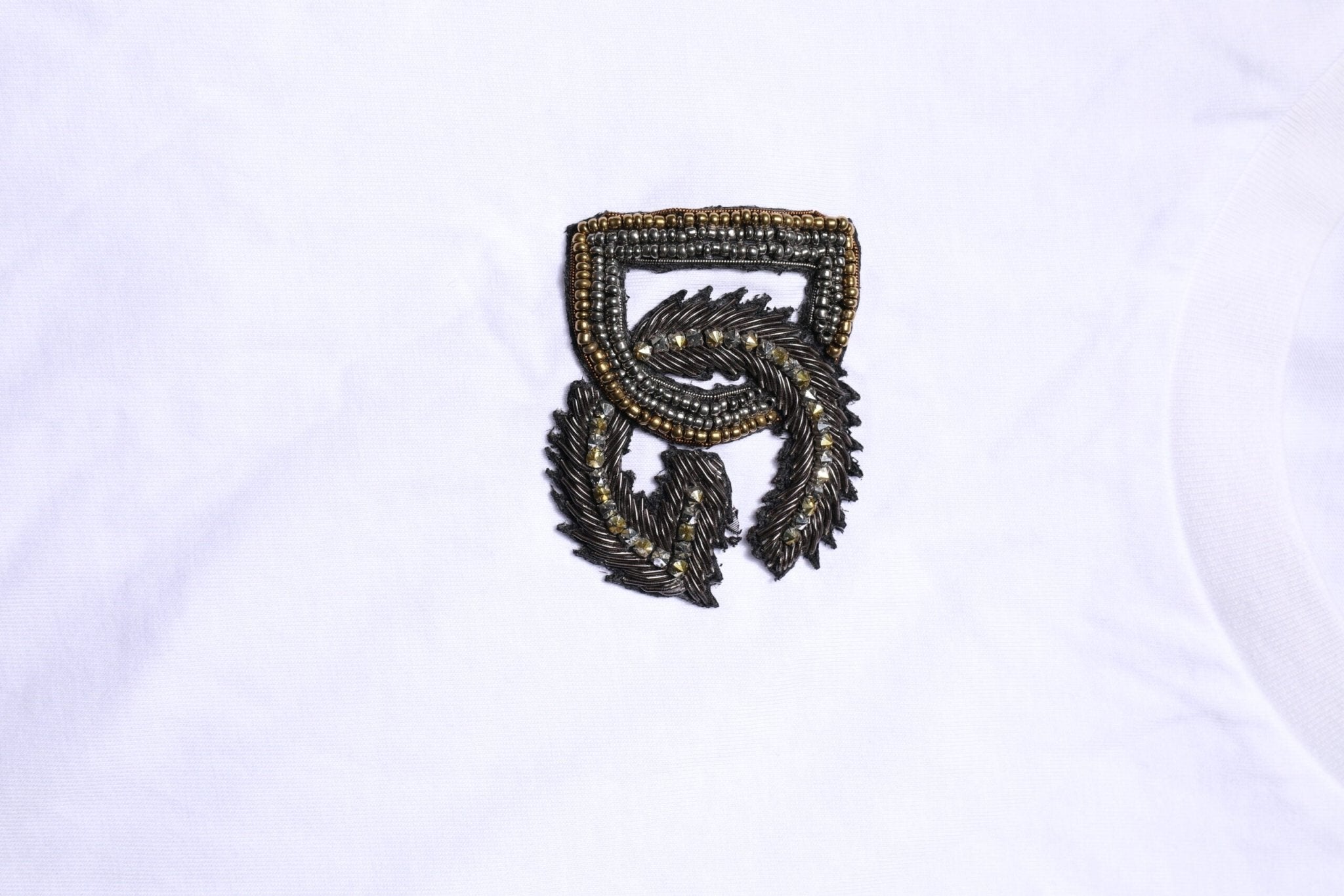 Dolce & Gabbana White Logo Embroidery Crew Neck T-shirt - RIMODA