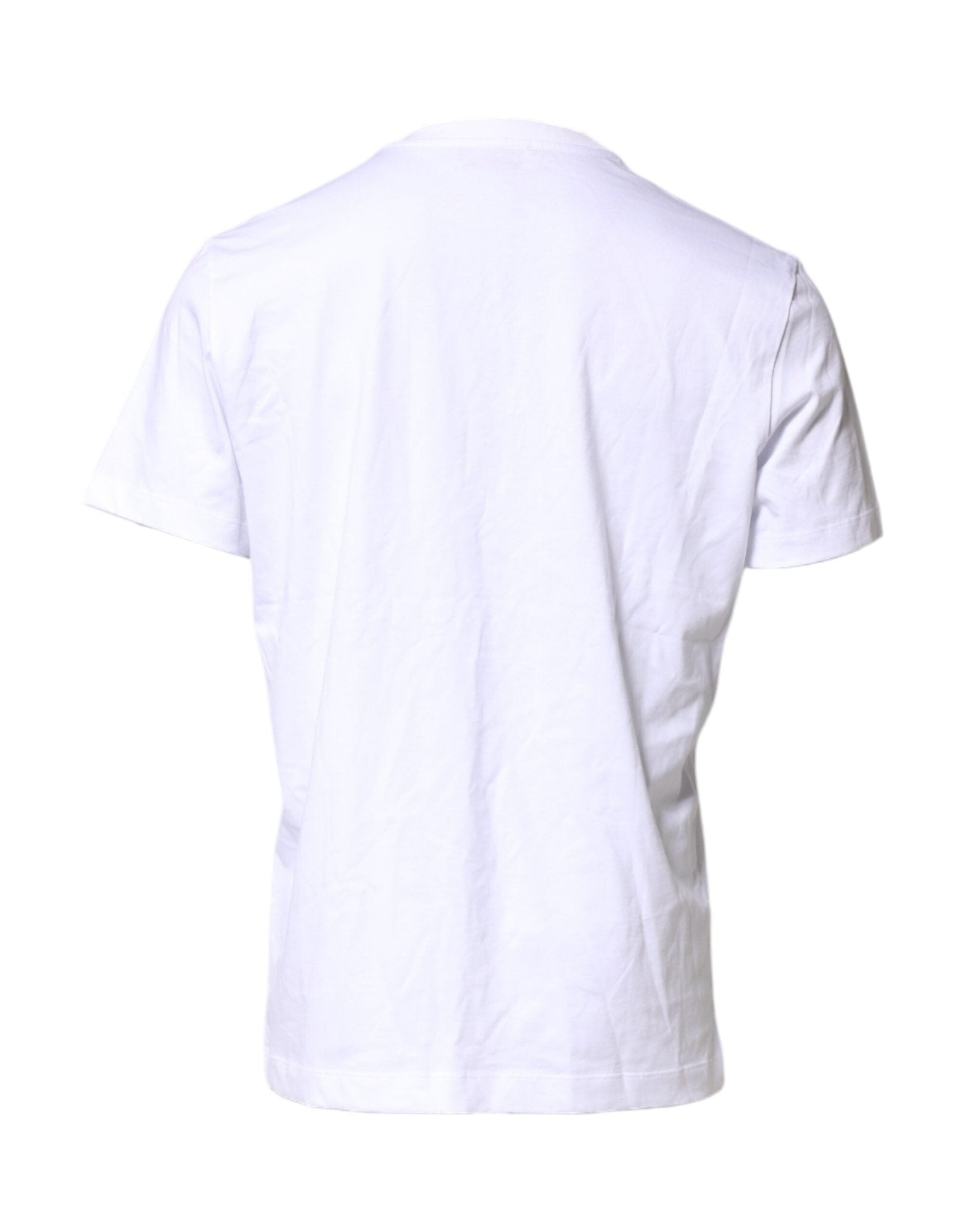 Dolce & Gabbana White Logo Embroidery Crew Neck T-shirt - RIMODA