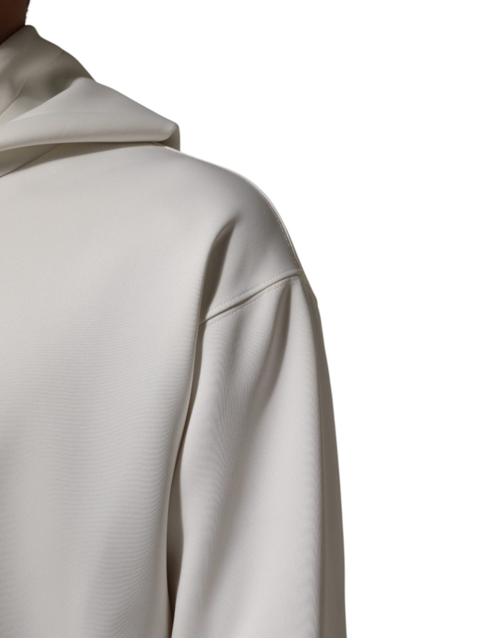 Dolce & Gabbana White Logo Hooded Men Sweatshirt Sweater - RIMODA