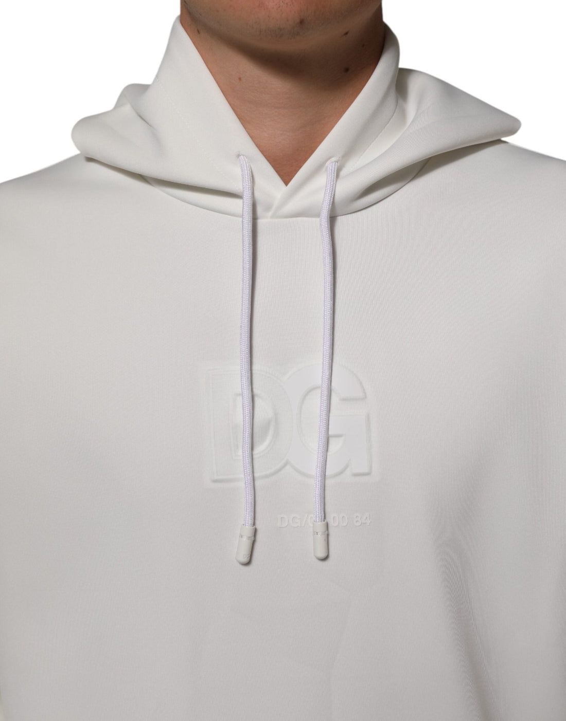 Dolce & Gabbana White Logo Hooded Men Sweatshirt Sweater - RIMODA