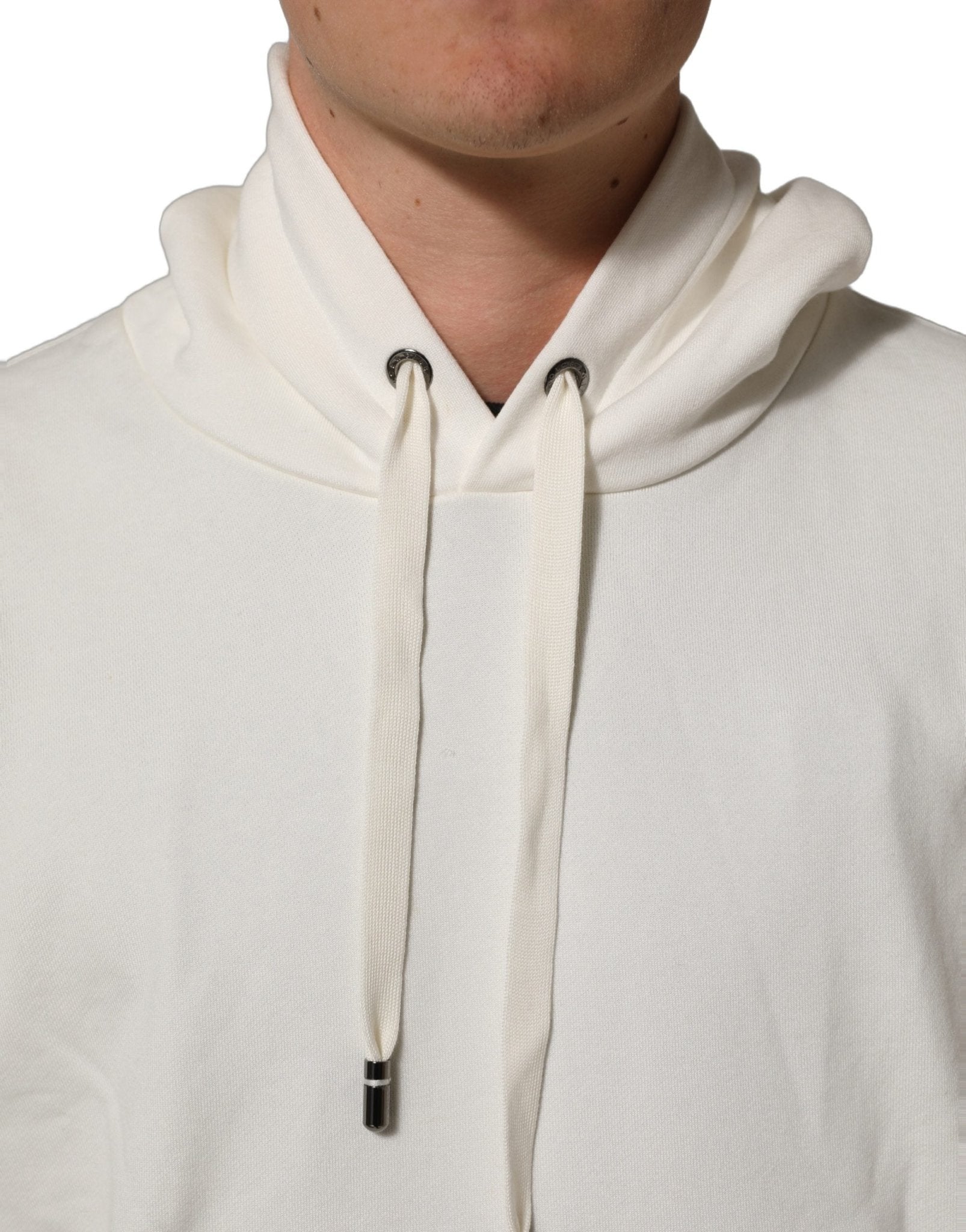 Dolce & Gabbana White Logo Hooded PulloverSweatshirt Sweater - RIMODA
