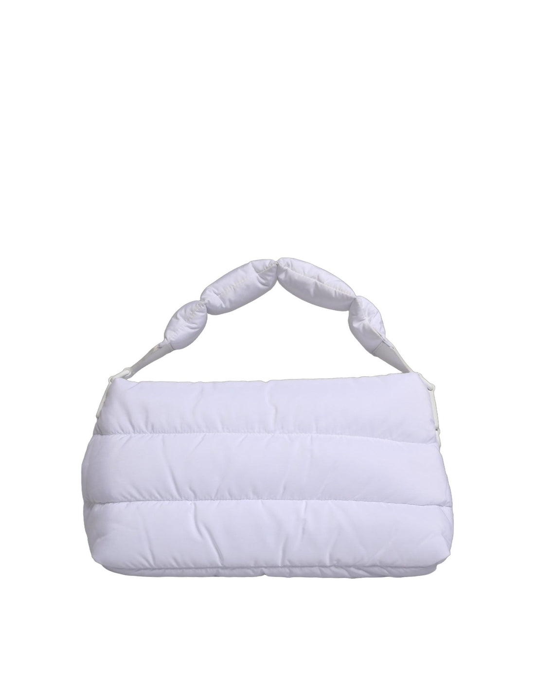 Dolce & Gabbana White Logo Plaque Polyester Quilted Shoulder Borse Bag - RIMODA