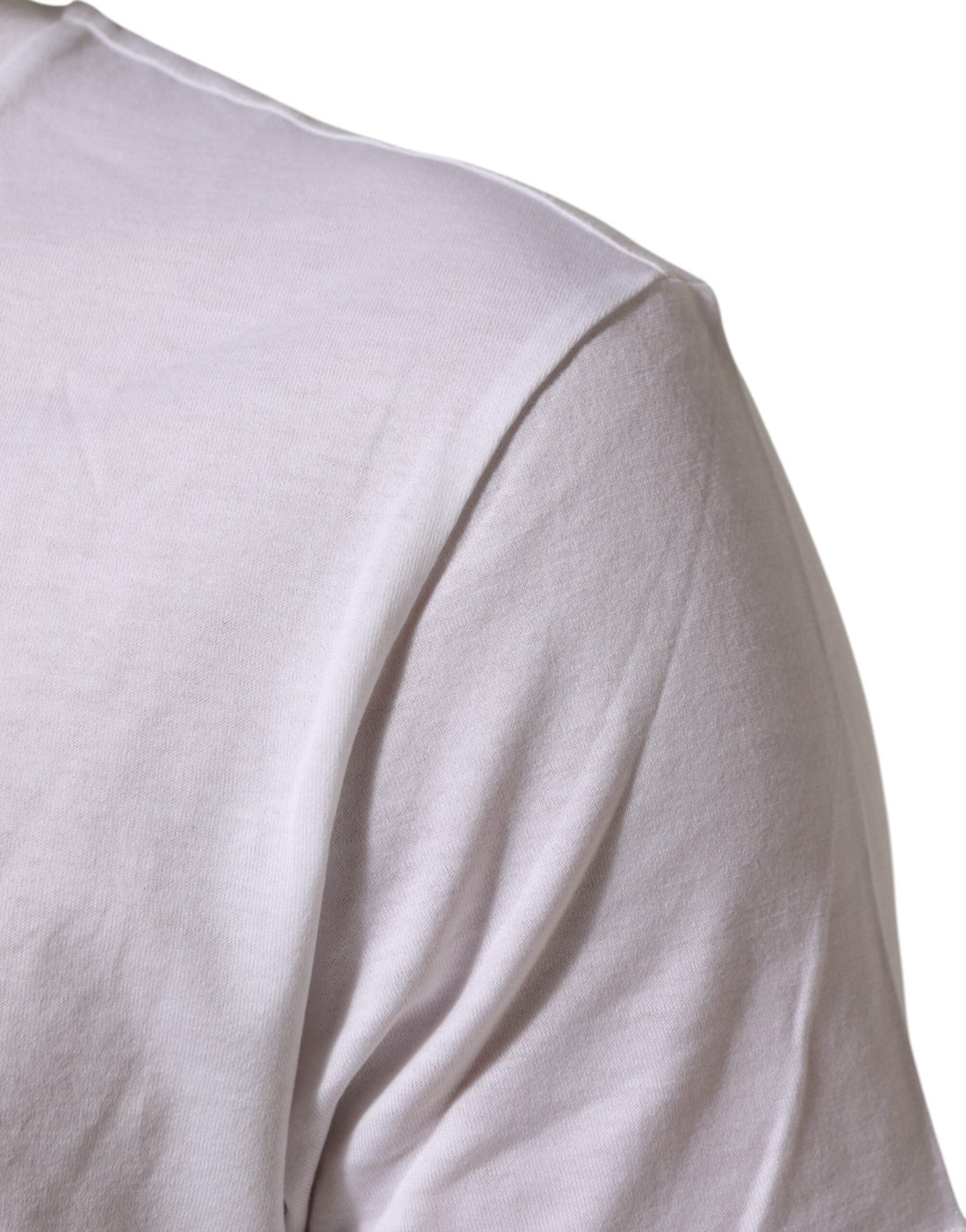 Dolce & Gabbana White Logo Print Cotton Crew Neck T-shirt - RIMODA