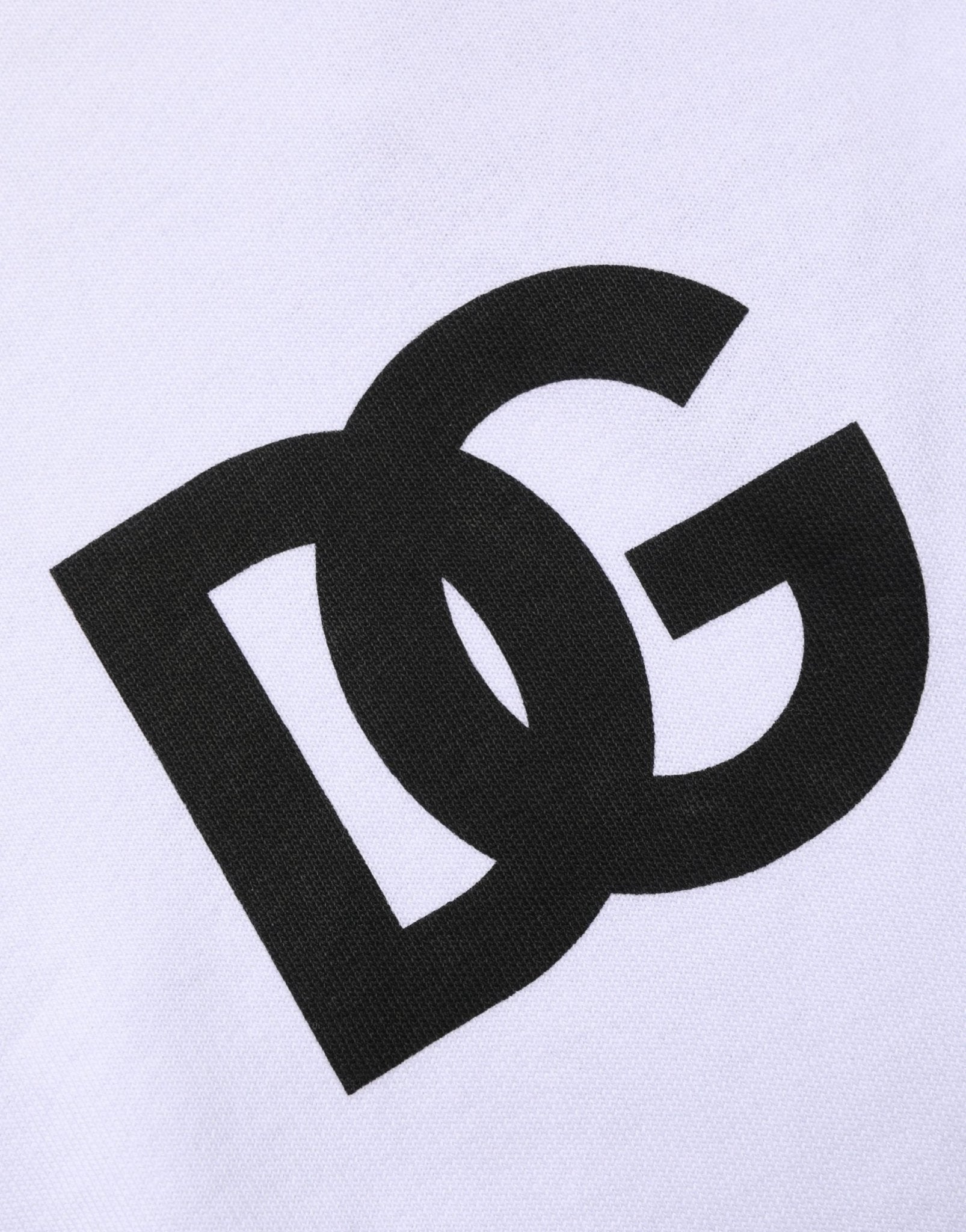 Dolce & Gabbana White Logo Print Cotton Hooded Sweatshirt Sweater - RIMODA