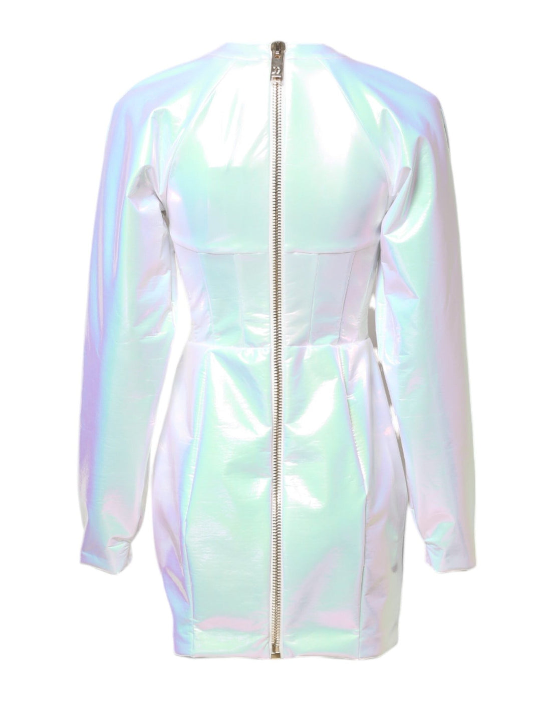 Dolce & Gabbana White Long Sleeves Bodycon Sheath Mini Dress - RIMODA