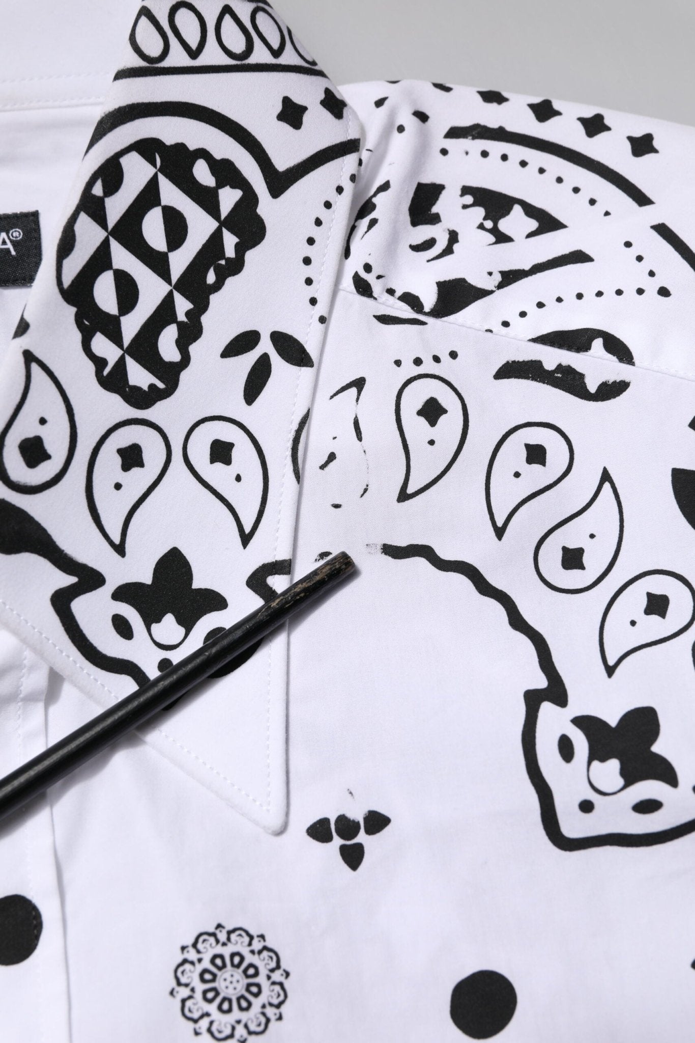 Dolce & Gabbana White MARTINI Bandana Print Formal Shirt - RIMODA