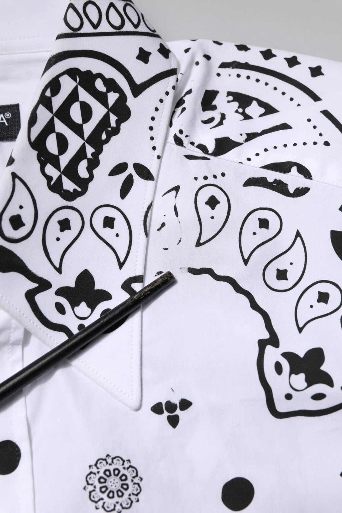 Dolce & Gabbana White MARTINI Bandana Print Formal Shirt - RIMODA