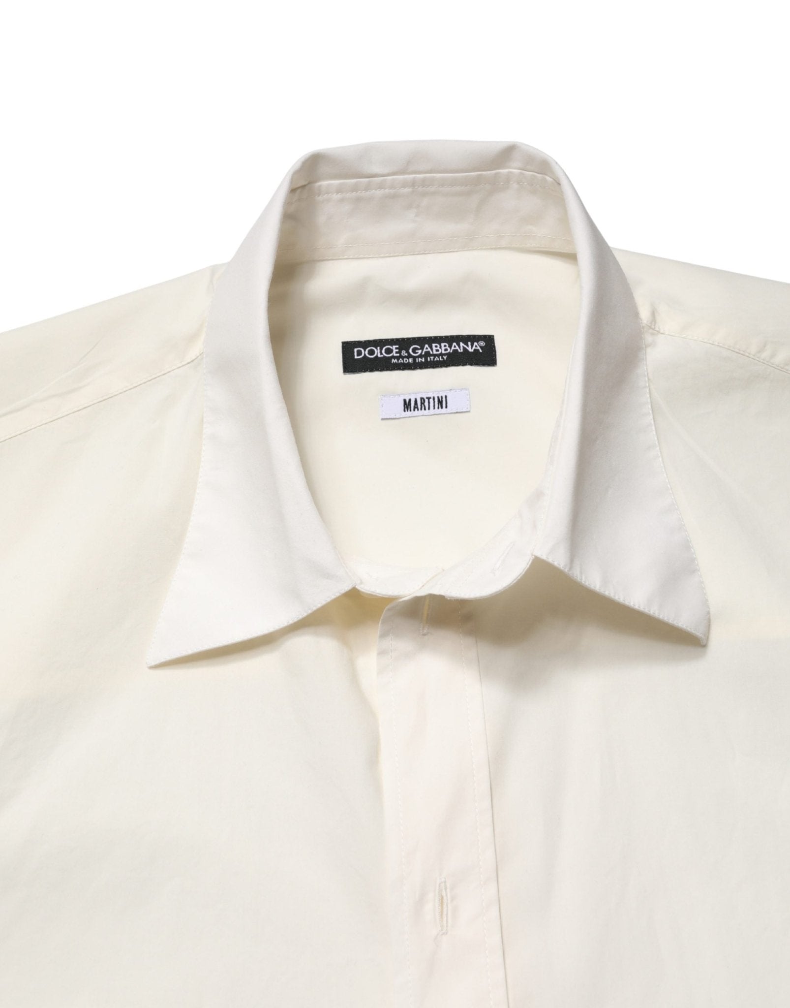 Dolce & Gabbana White MARTINI Cotton Men Dress Formal Shirt - RIMODA