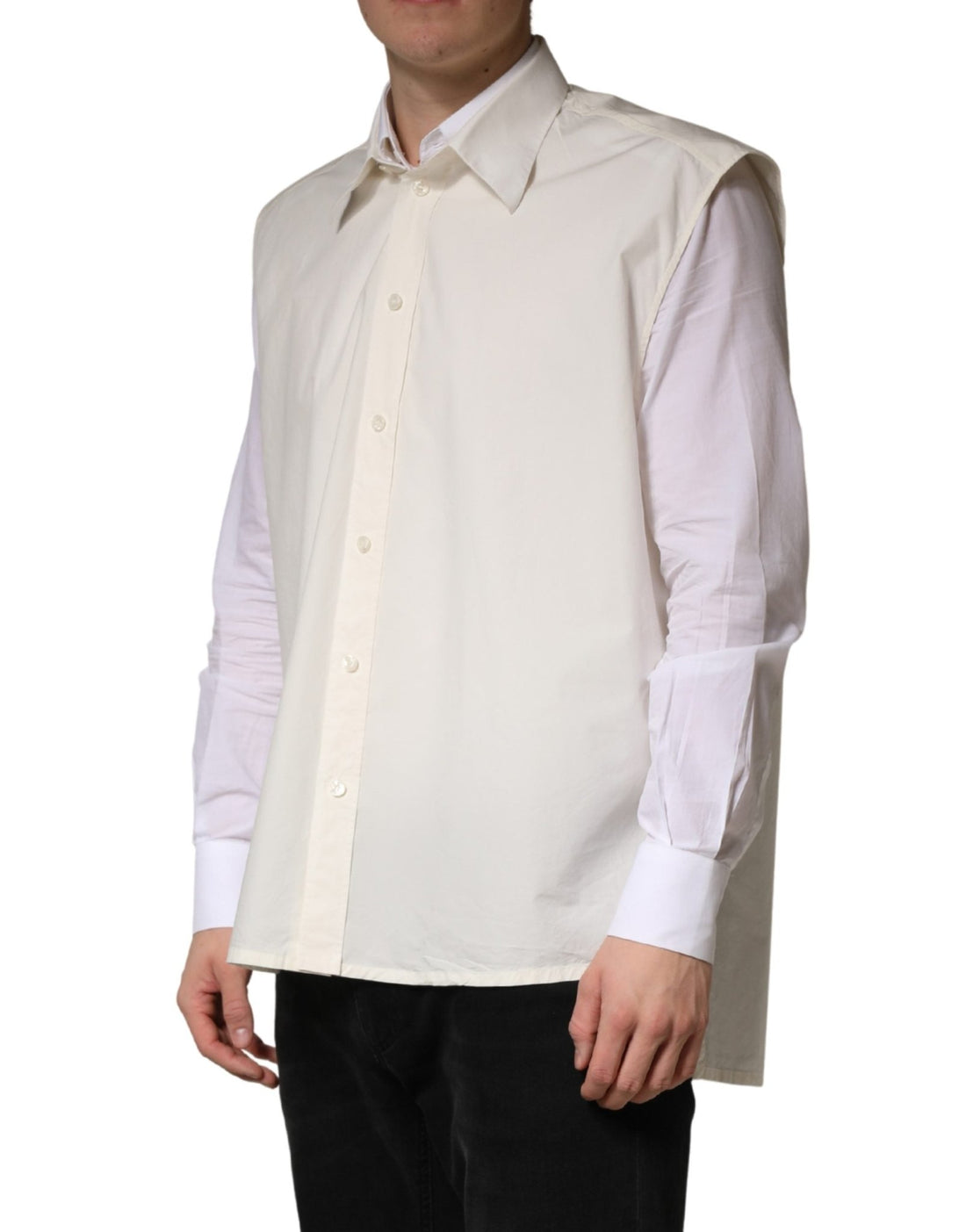 Dolce & Gabbana White MARTINI Cotton Men Dress Formal Shirt - RIMODA