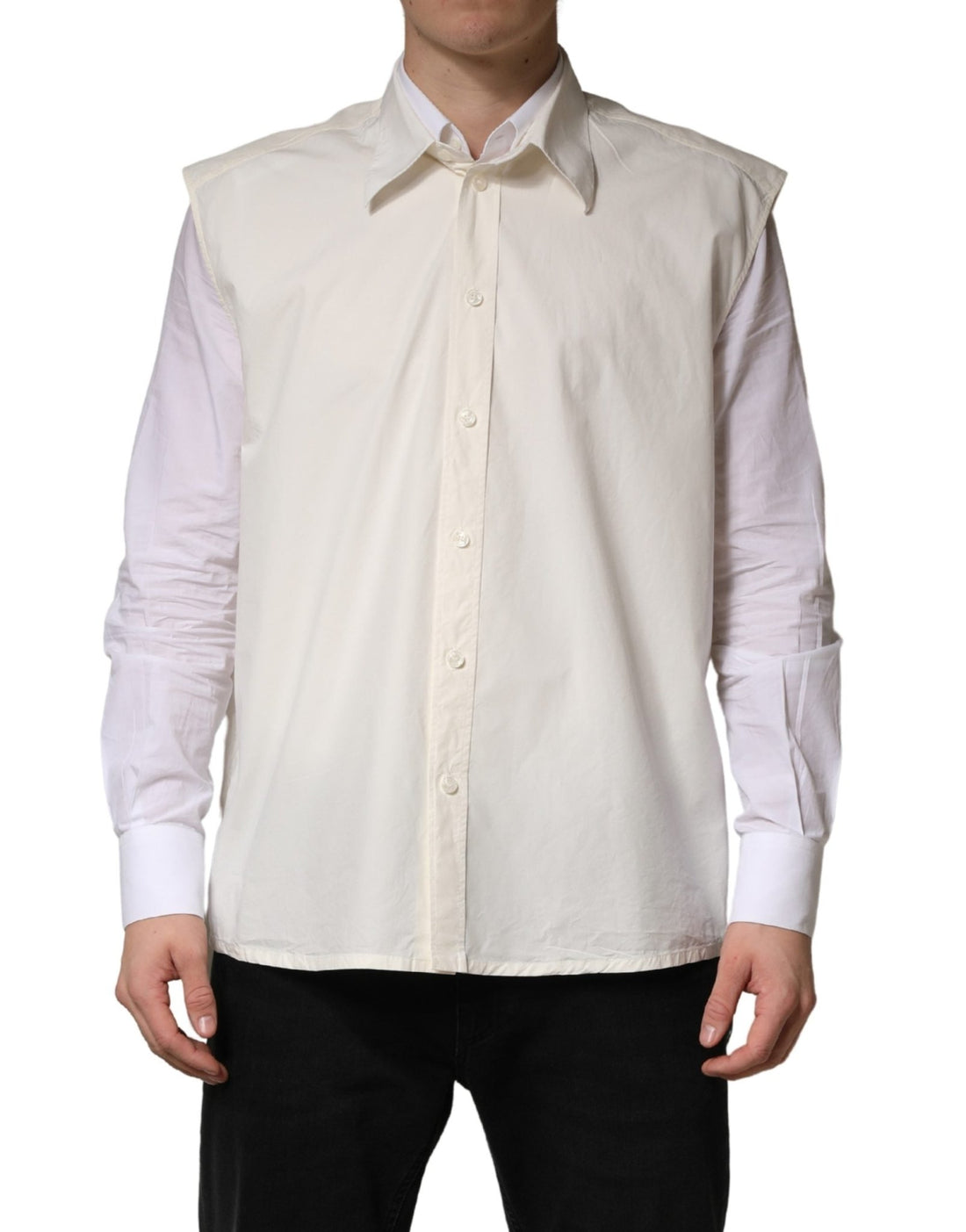Dolce & Gabbana White MARTINI Cotton Men Dress Formal Shirt - RIMODA