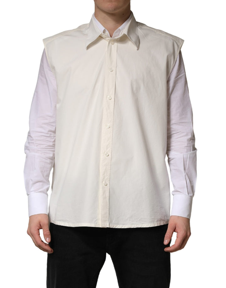 Dolce & Gabbana White MARTINI Cotton Men Dress Formal Shirt - RIMODA
