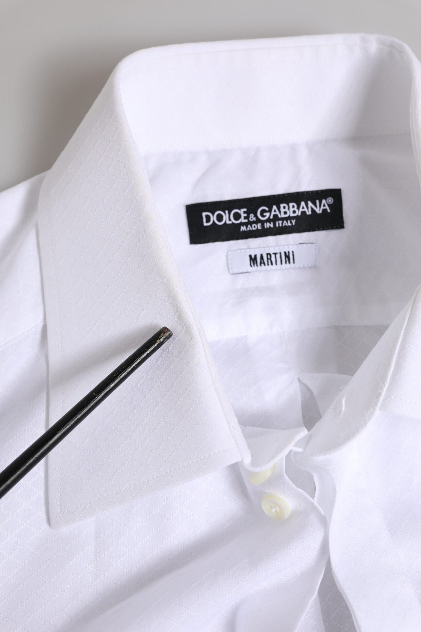 Dolce & Gabbana White MARTINI Cotton Men Dress Formal Shirt - RIMODA