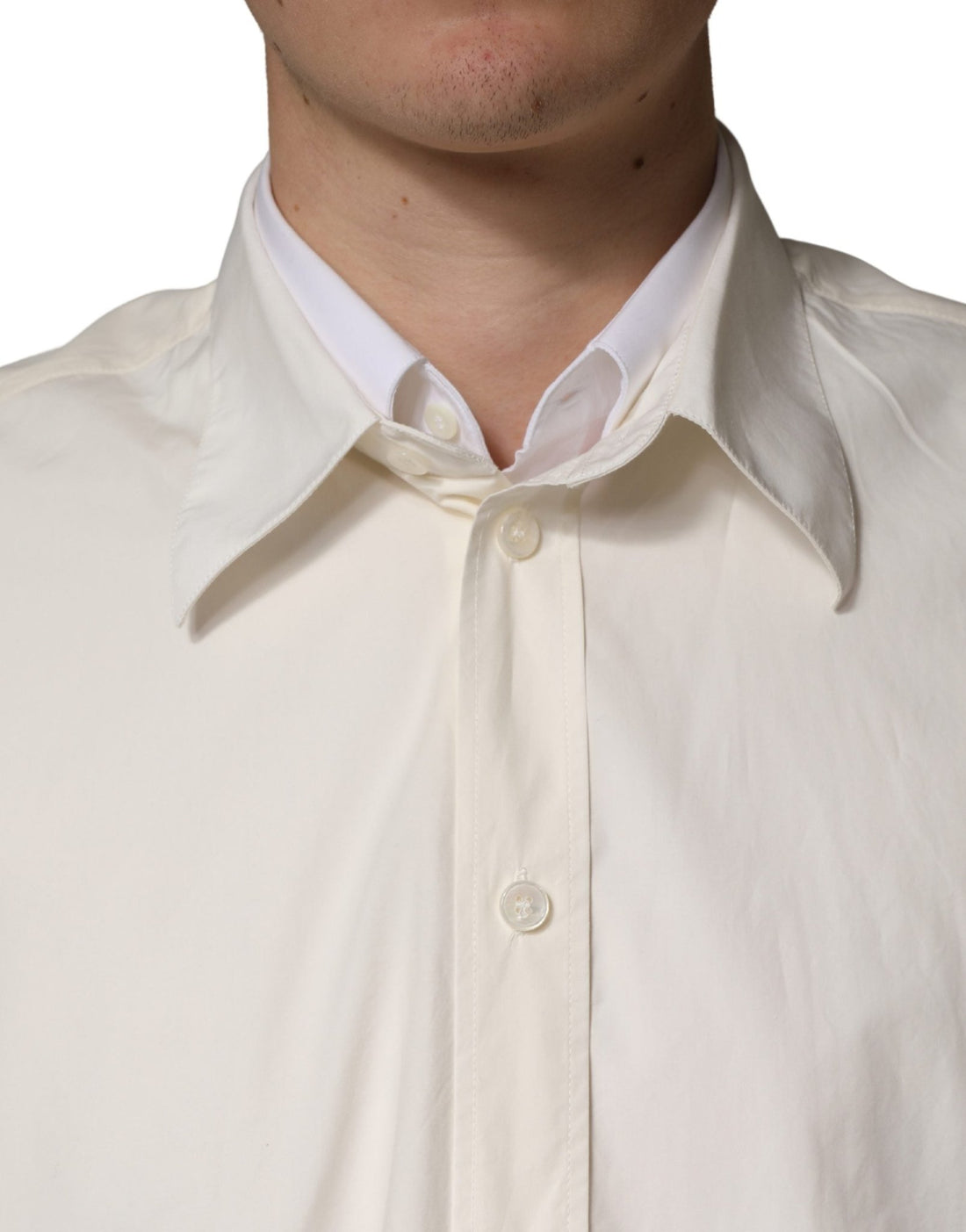 Dolce & Gabbana White MARTINI Cotton Men Dress Formal Shirt - RIMODA