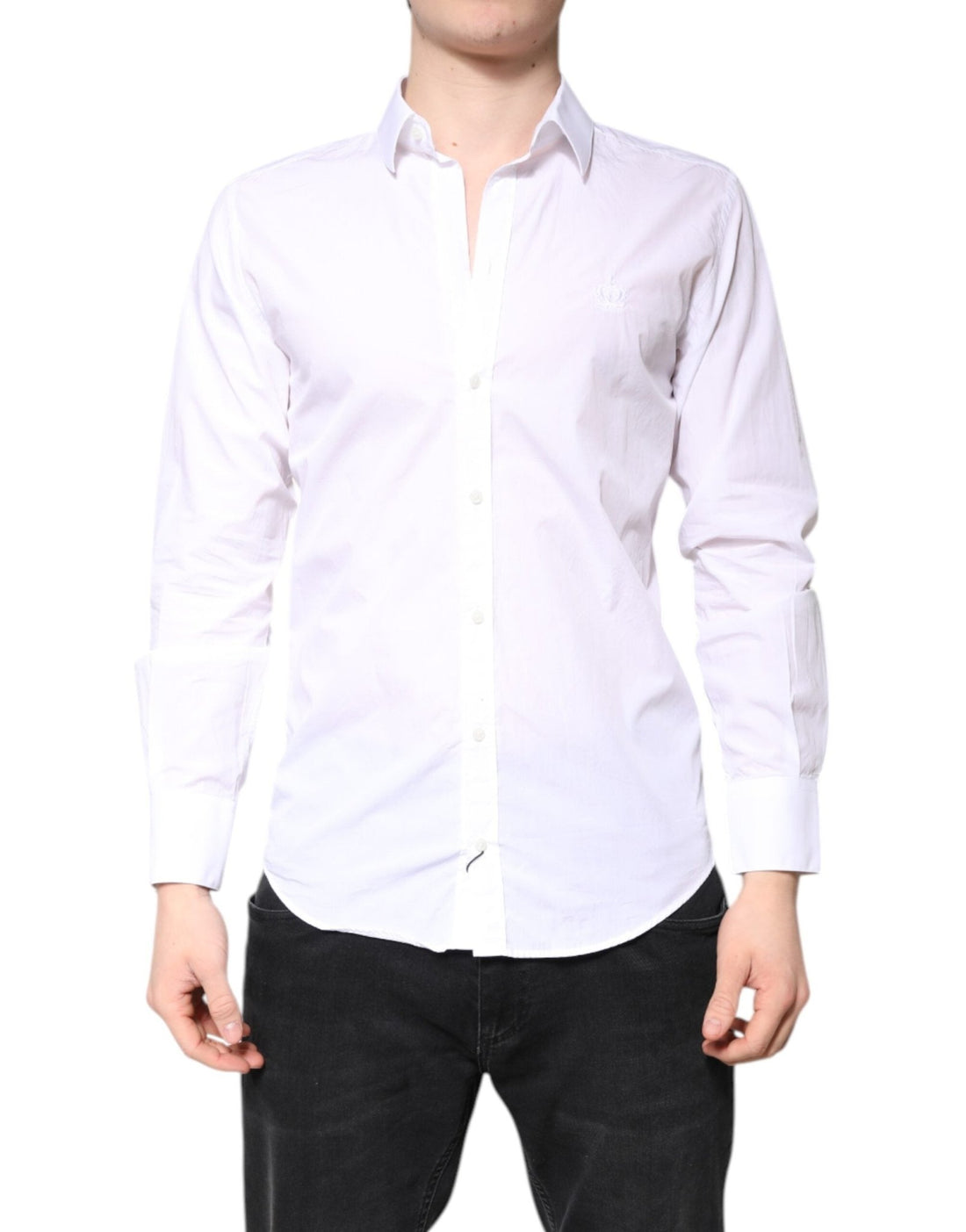 Dolce & Gabbana White MARTINI Cotton Men Formal Dress Shirt - RIMODA