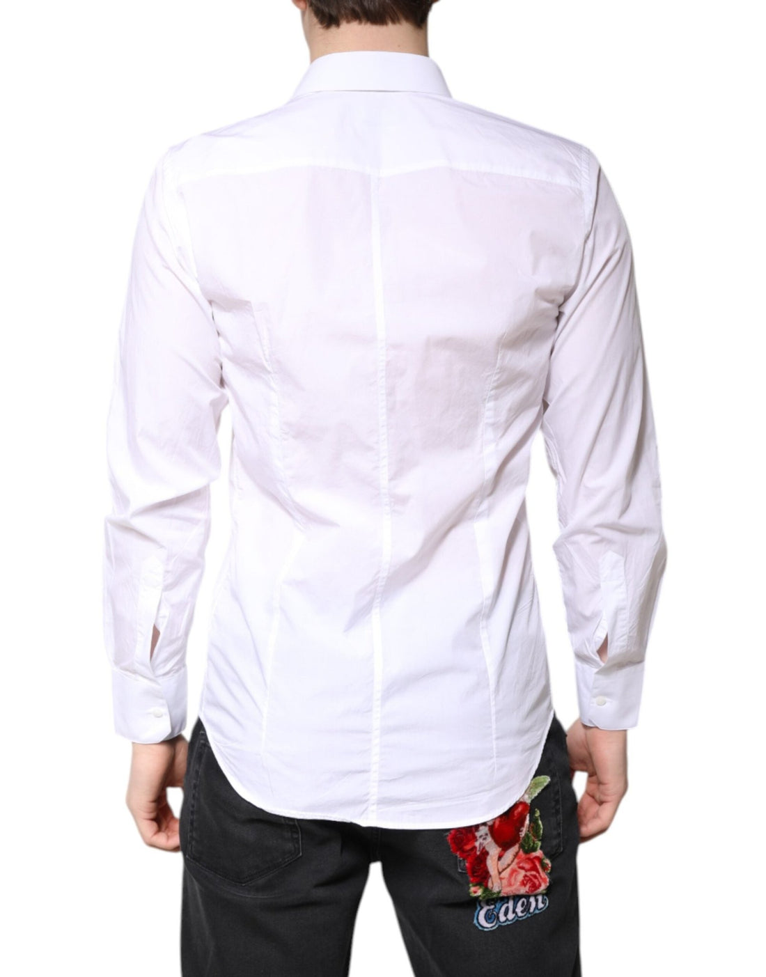 Dolce & Gabbana White MARTINI Cotton Men Formal Dress Shirt - RIMODA