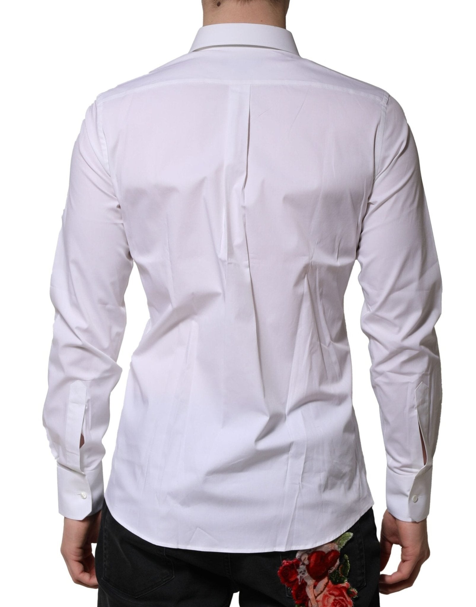 Dolce & Gabbana White MARTINI Long Sleeves Dress Formal Shirt - RIMODA