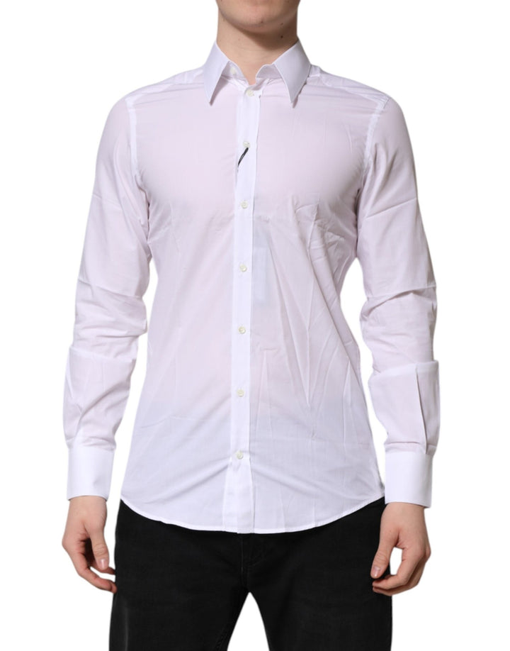Dolce & Gabbana White MARTINI Long Sleeves Dress Formal Shirt - RIMODA