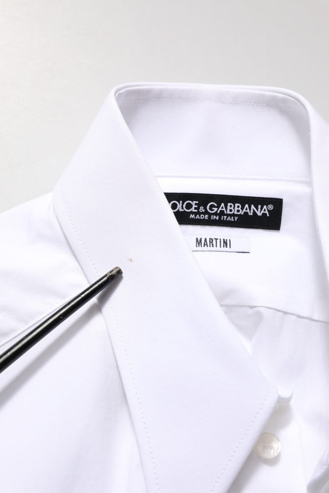 Dolce & Gabbana White MARTINI Long Sleeves Men Dress Shirt - RIMODA