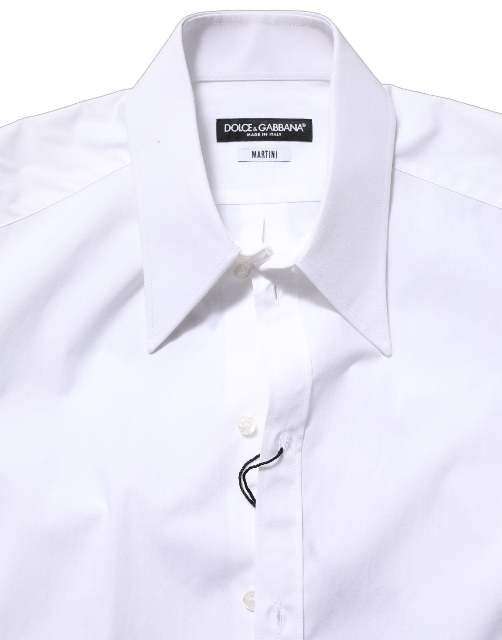 Dolce & Gabbana White MARTINI Long Sleeves Men Dress Shirt - RIMODA