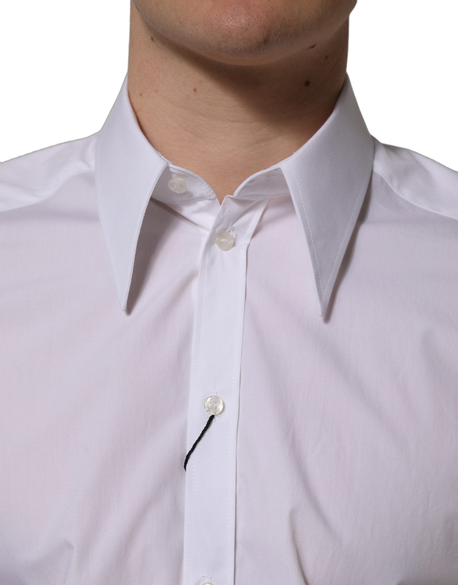 Dolce & Gabbana White MARTINI Long Sleeves Men Dress Shirt - RIMODA