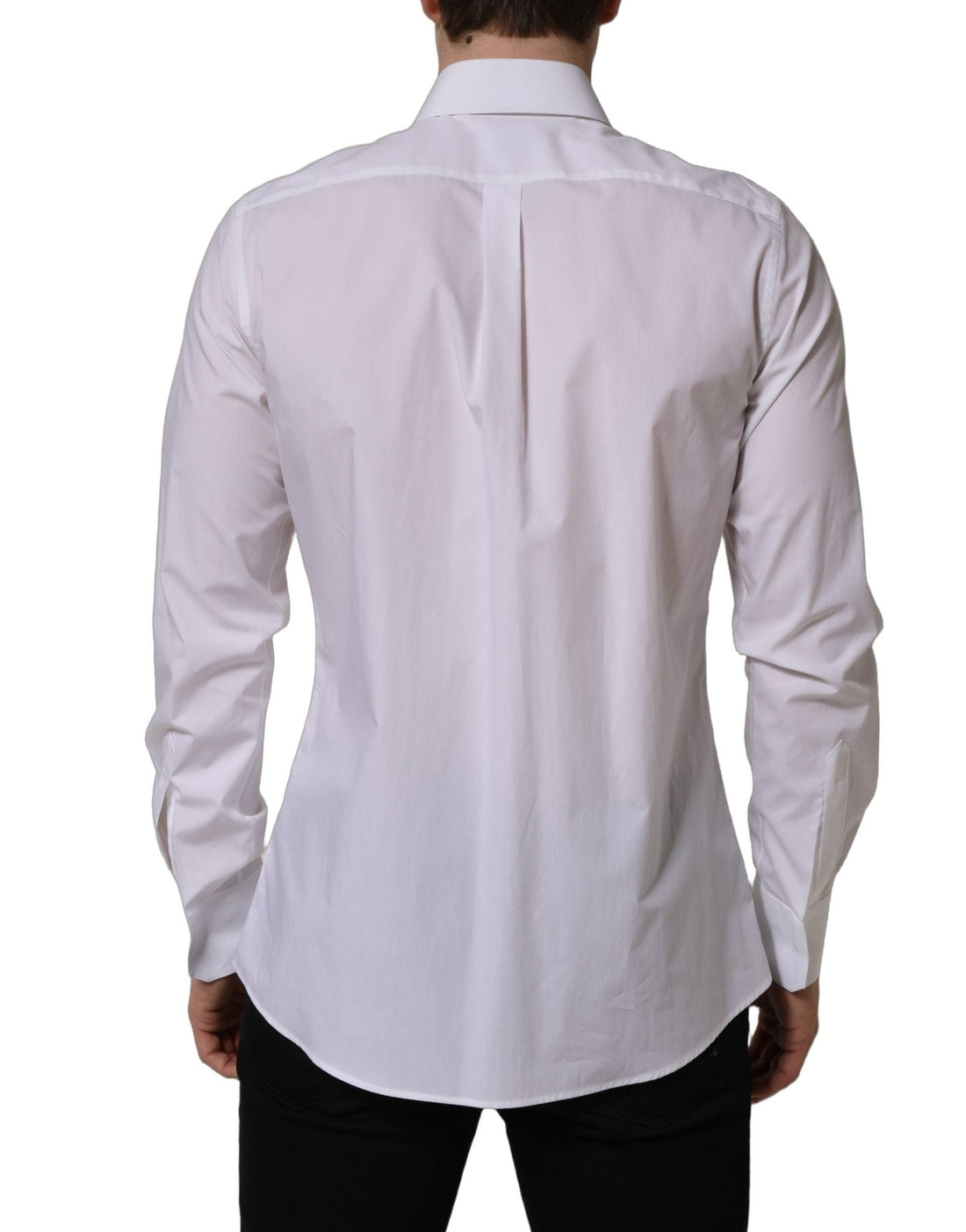 Dolce & Gabbana White MARTINI Long Sleeves Men Dress Shirt - RIMODA