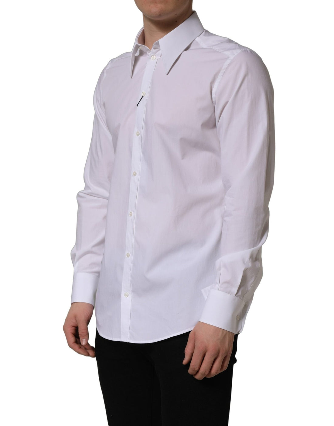 Dolce & Gabbana White MARTINI Long Sleeves Men Dress Shirt - RIMODA