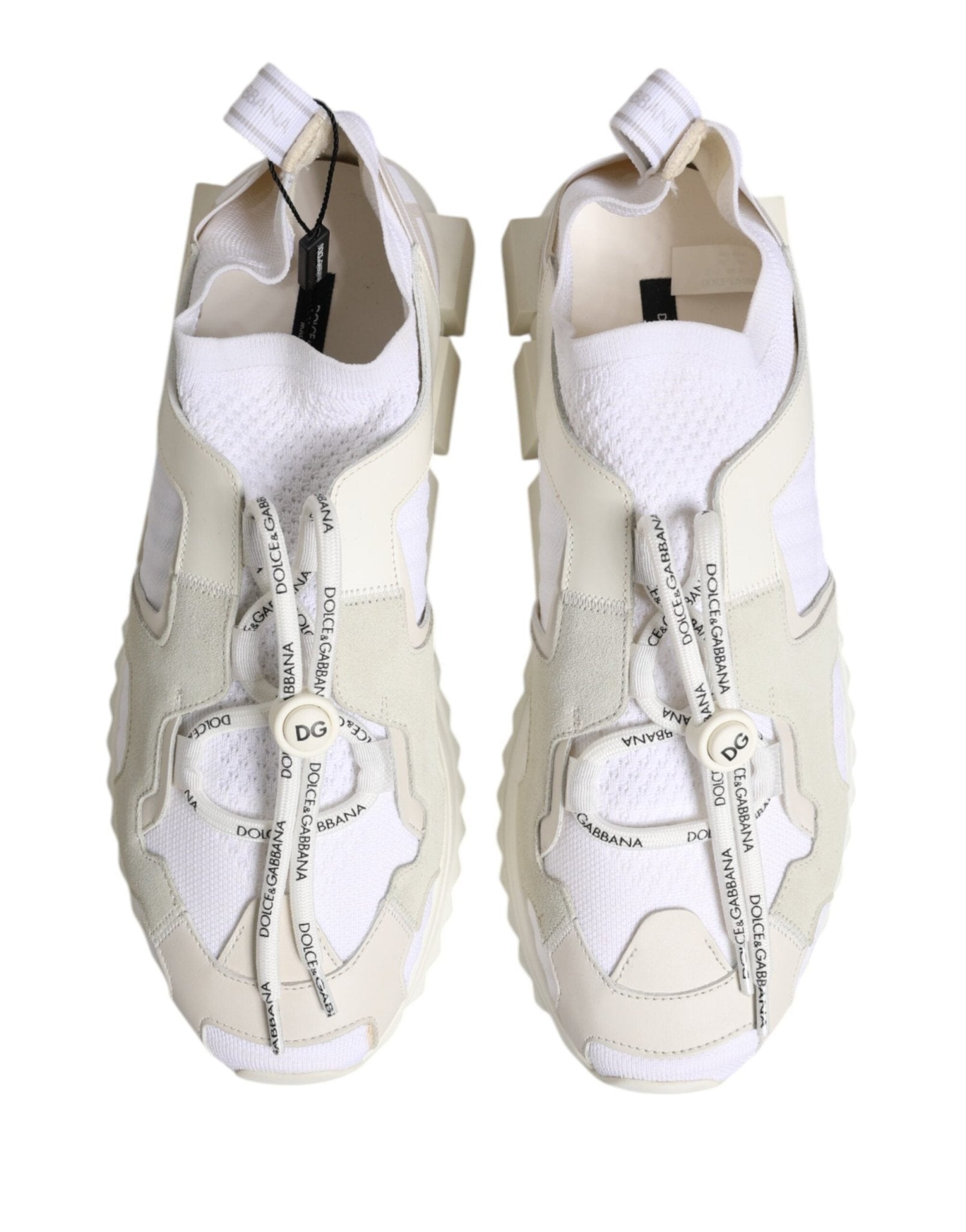 Dolce & Gabbana White Mesh Sorrento Trekking Sneakers Shoes - RIMODA