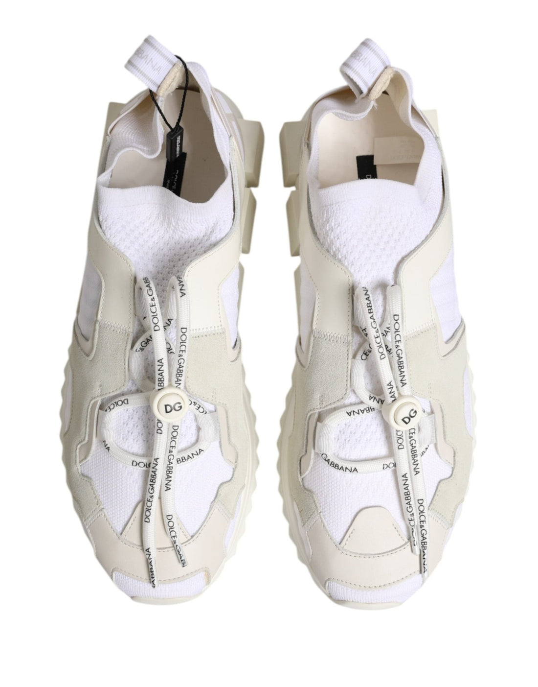 Dolce & Gabbana White Mesh Sorrento Trekking Sneakers Shoes - RIMODA