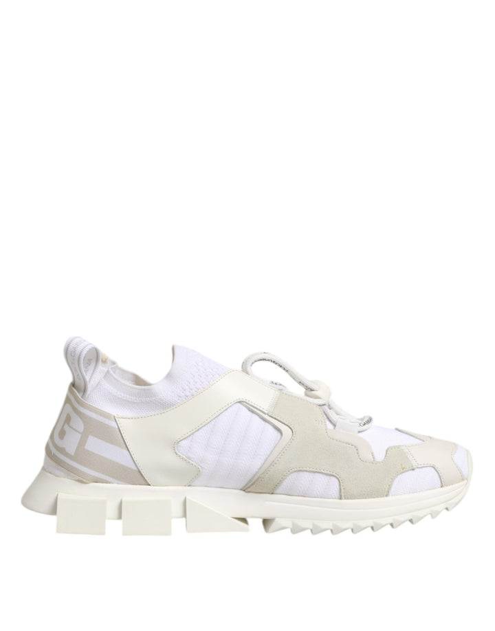 Dolce & Gabbana White Mesh Sorrento Trekking Sneakers Shoes - RIMODA