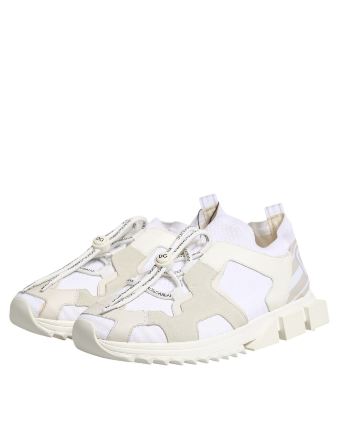 Dolce & Gabbana White Mesh Sorrento Trekking Sneakers Shoes - RIMODA