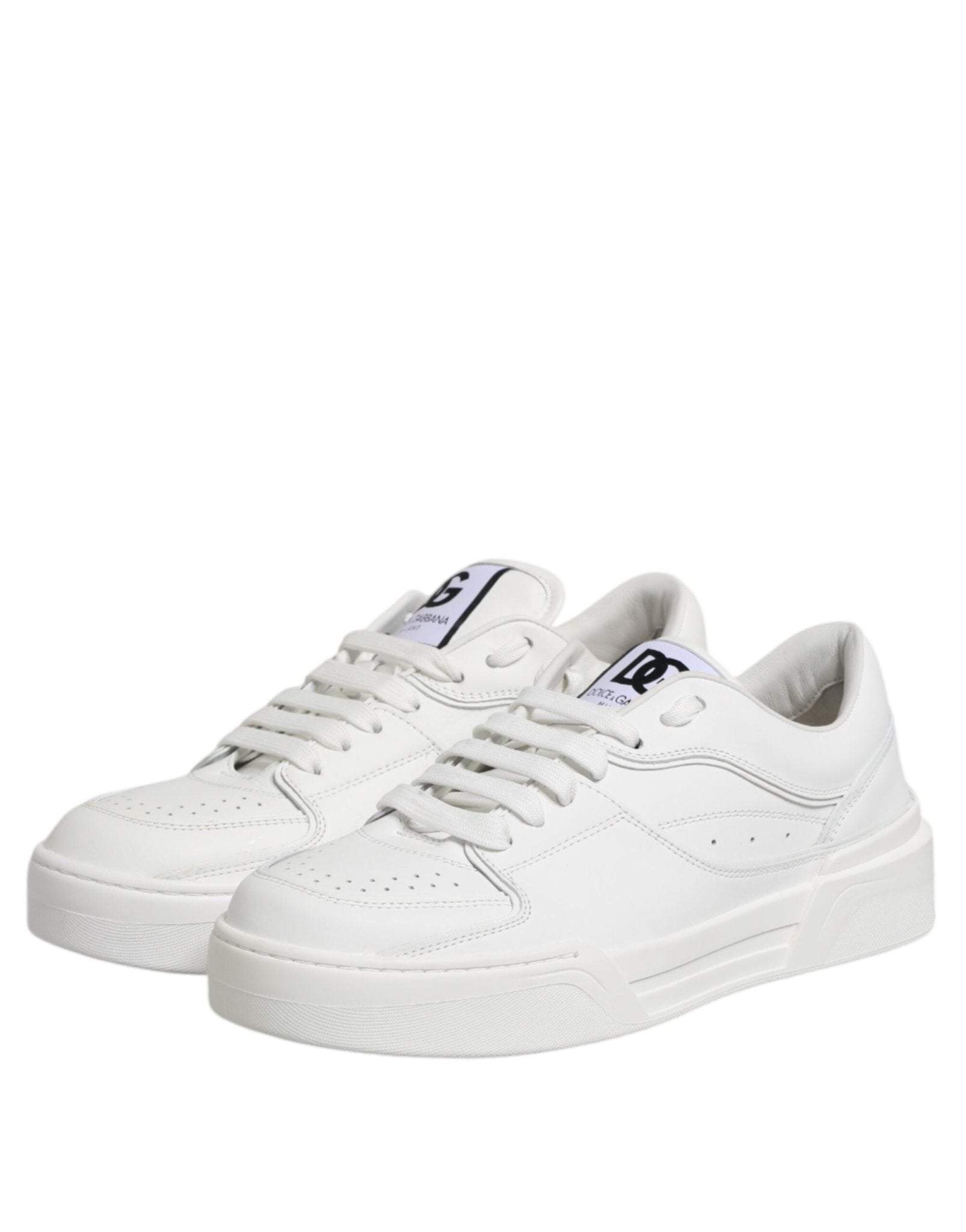 Dolce & Gabbana White Miami Leather Low Top Sneakers Shoes - RIMODA