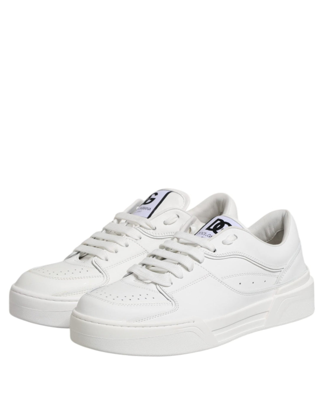Dolce & Gabbana White Miami Leather Low Top Sneakers Shoes - RIMODA