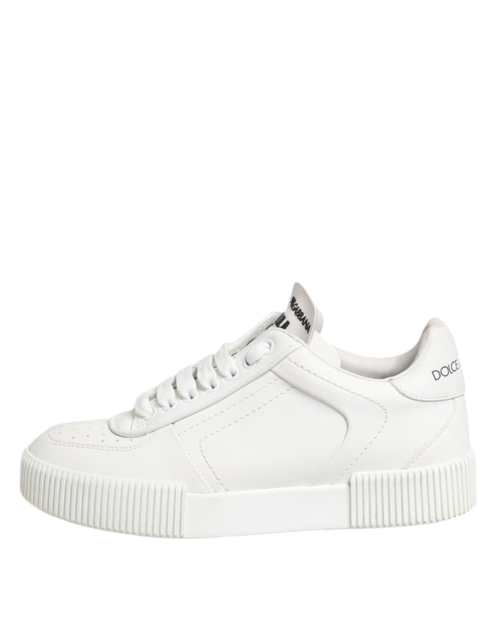 Dolce & Gabbana White Miami Leather Low Top Sneakers Shoes - RIMODA