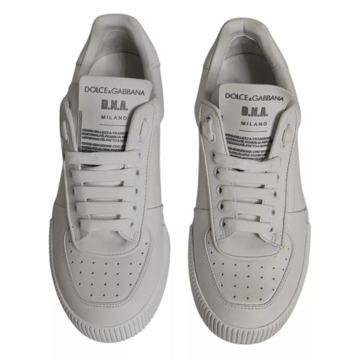 Dolce & Gabbana White Miami Leather Low Top Sneakers Shoes - RIMODA