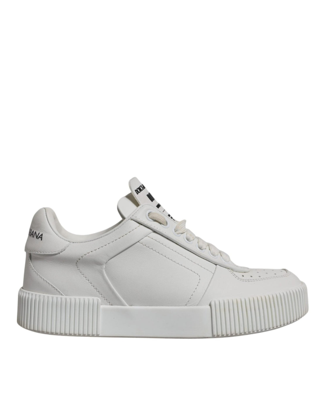 Dolce & Gabbana White Miami Leather Low Top Sneakers Shoes - RIMODA