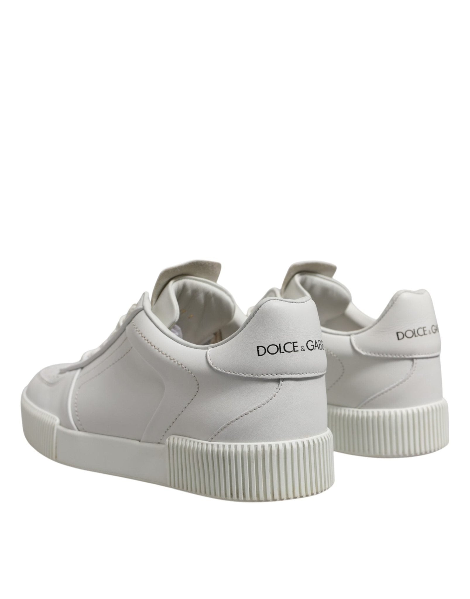Dolce & Gabbana White Miami Leather Low Top Sneakers Shoes - RIMODA
