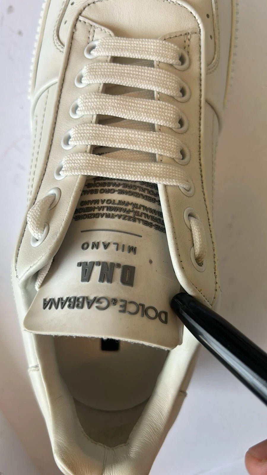 Dolce & Gabbana White Miami Leather Low Top Sneakers Shoes - RIMODA