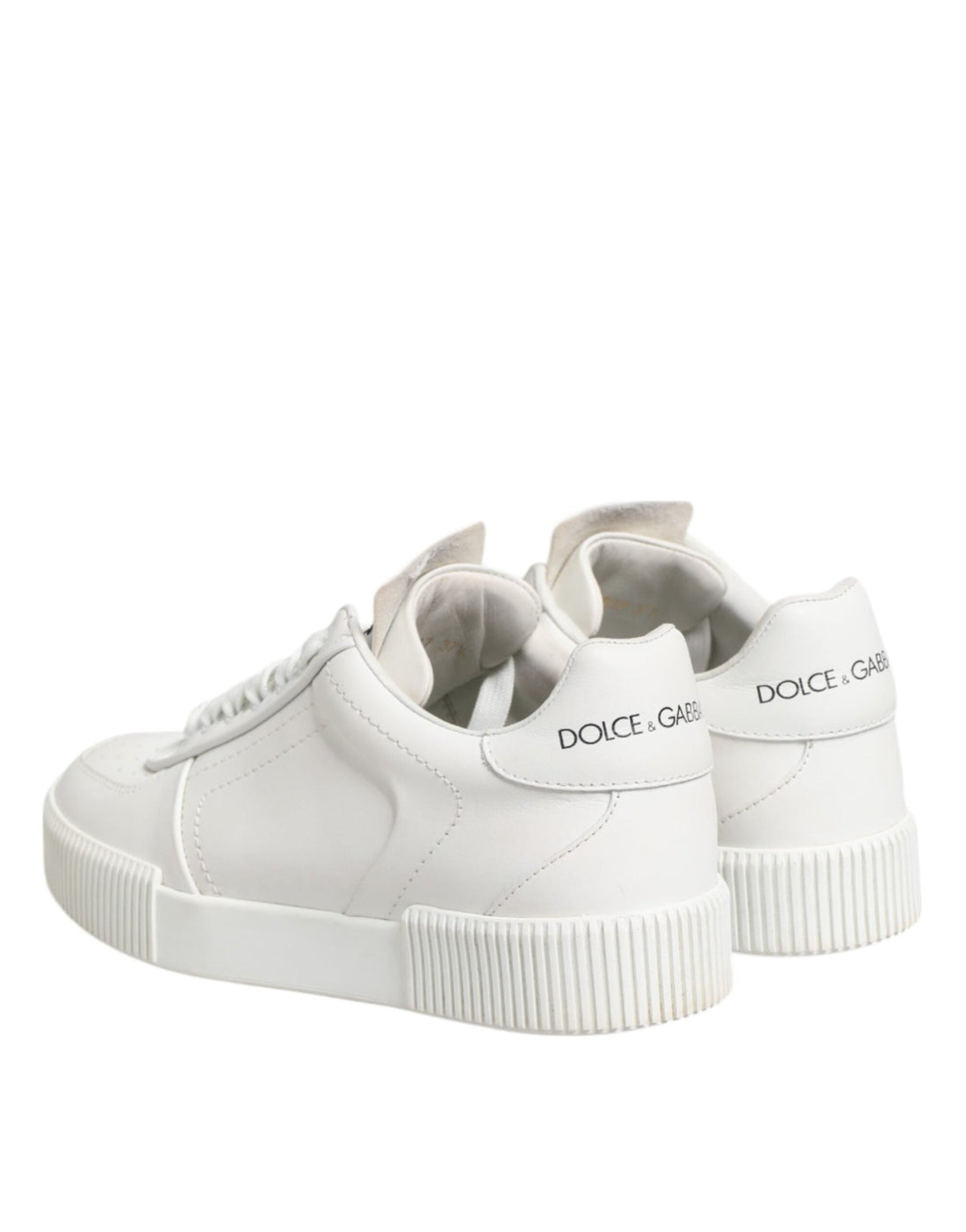 Dolce & Gabbana White Miami Leather Low Top Sneakers Shoes - RIMODA