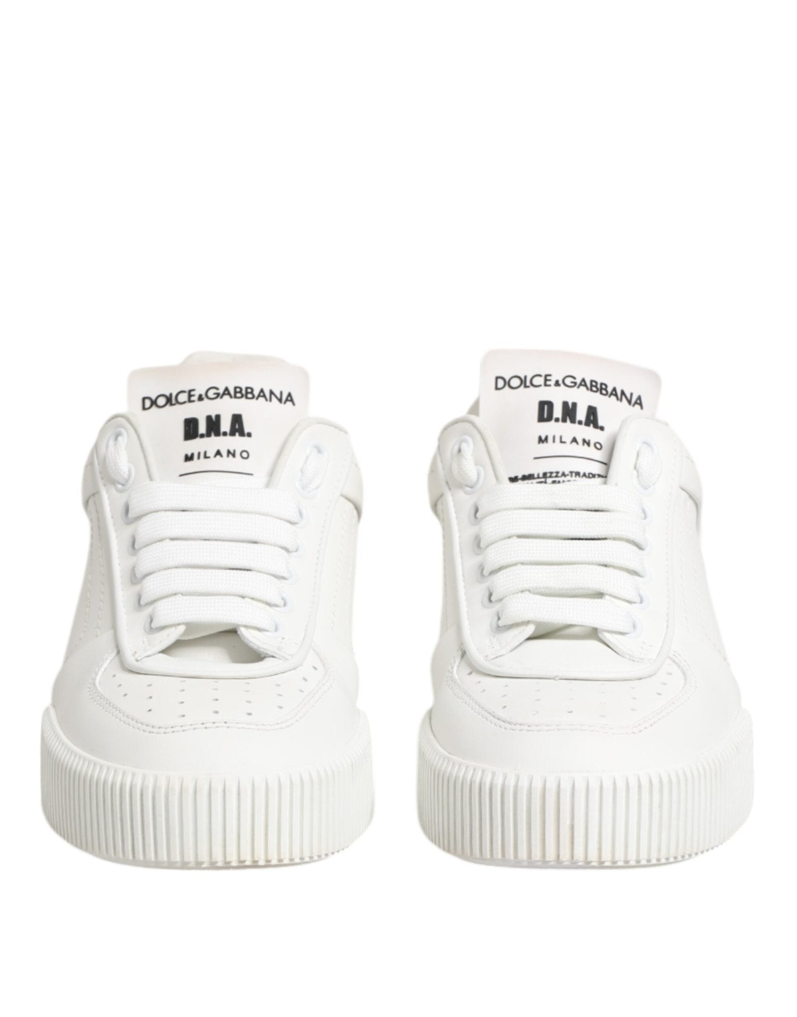 Dolce & Gabbana White Miami Leather Low Top Sneakers Shoes - RIMODA
