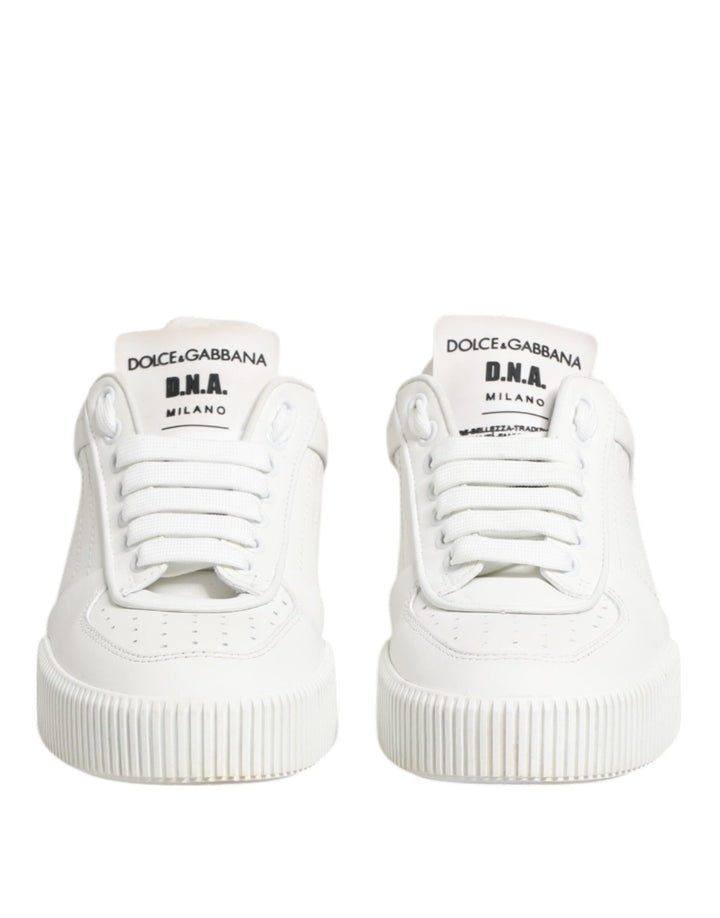 Dolce & Gabbana White Miami Leather Low Top Sneakers Shoes - RIMODA