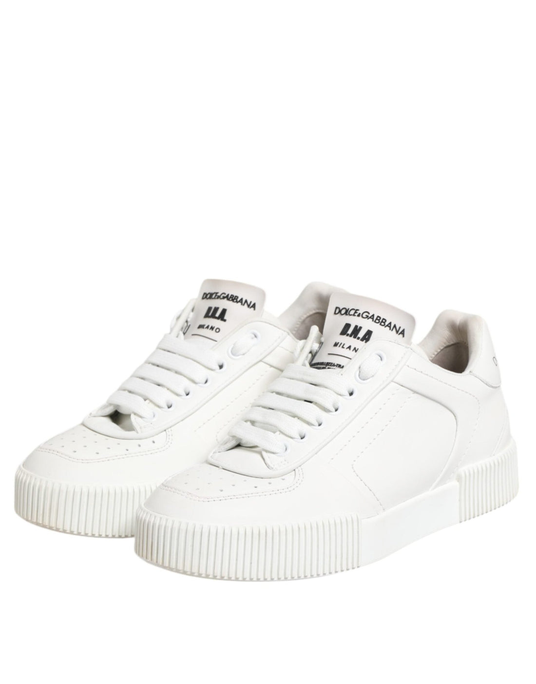 Dolce & Gabbana White Miami Leather Low Top Sneakers Shoes - RIMODA