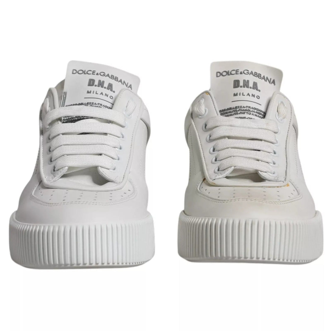 Dolce & Gabbana White Miami Leather Low Top Sneakers Shoes - RIMODA