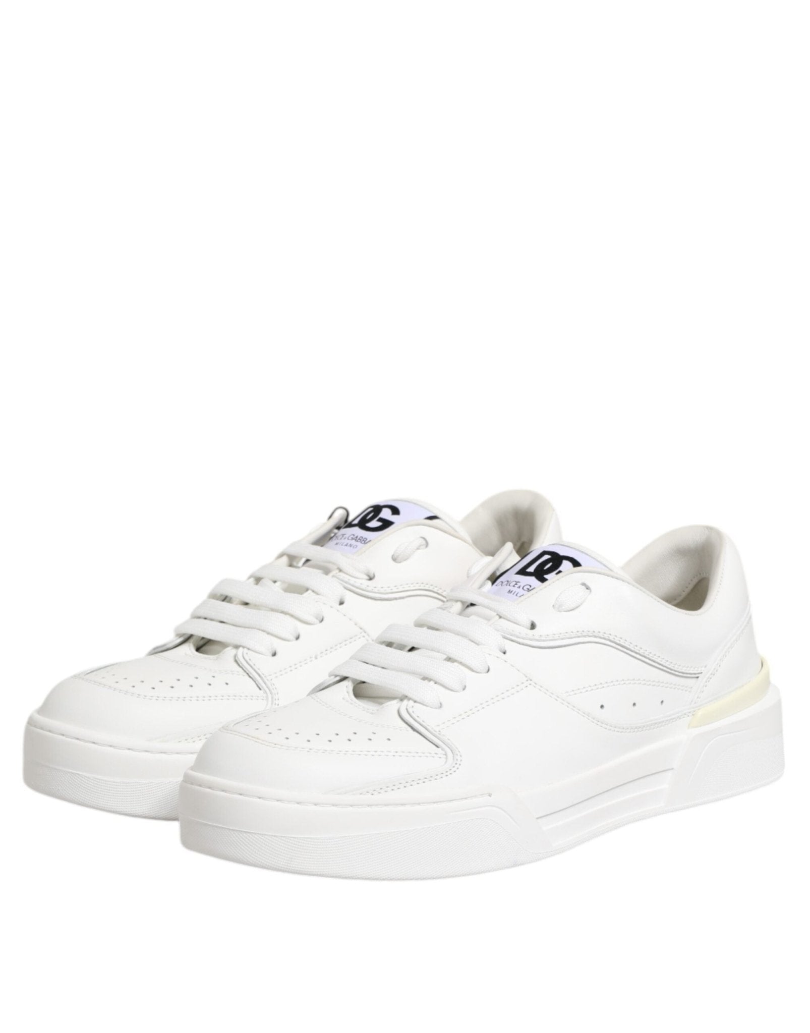 Dolce & Gabbana White Miami Leather Low Top Sneakers Shoes - RIMODA