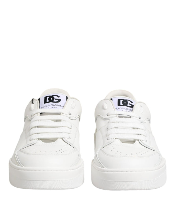 Dolce & Gabbana White Miami Leather Low Top Sneakers Shoes - RIMODA