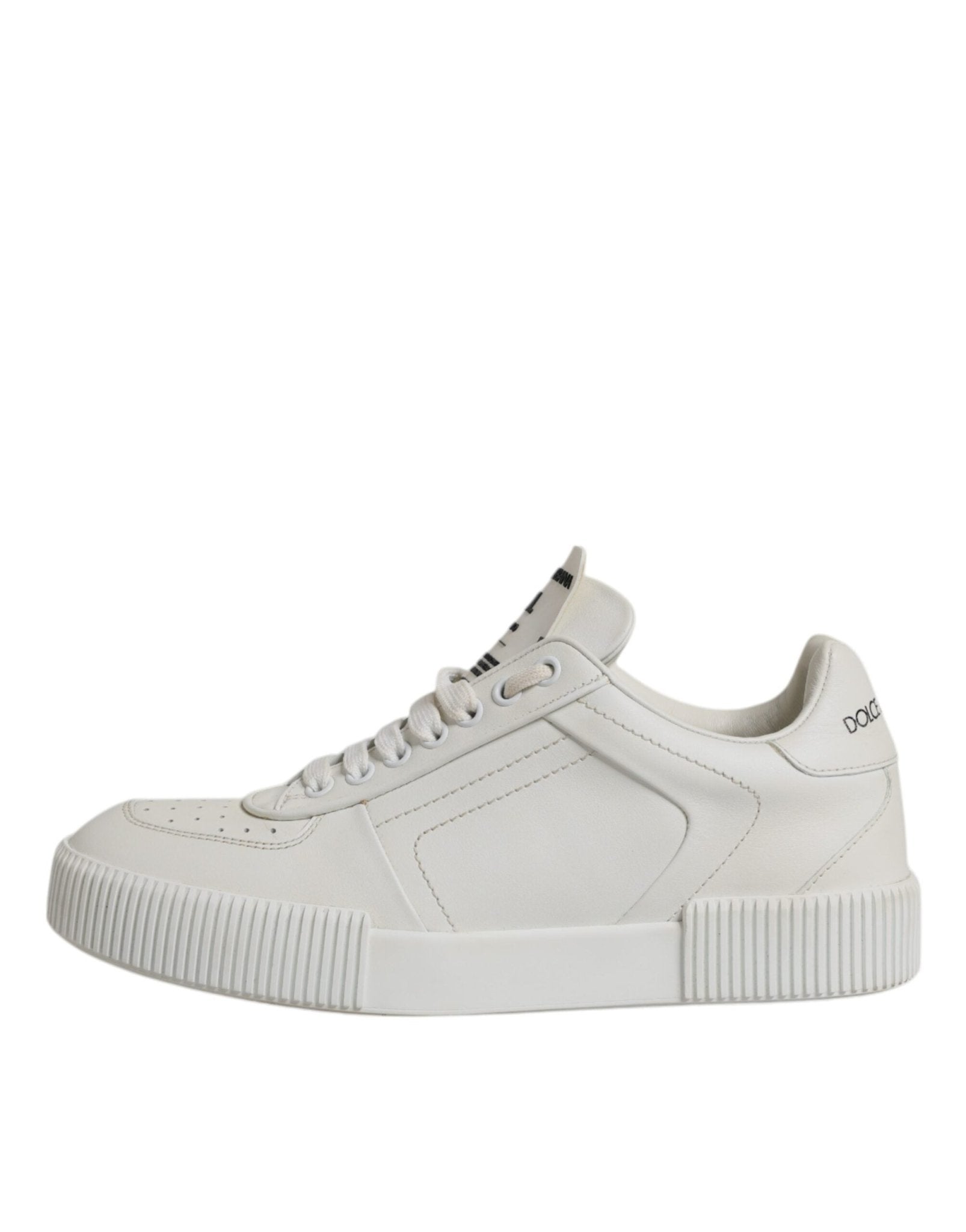 Dolce & Gabbana White Miami Leather Low Top Sneakers Shoes - RIMODA