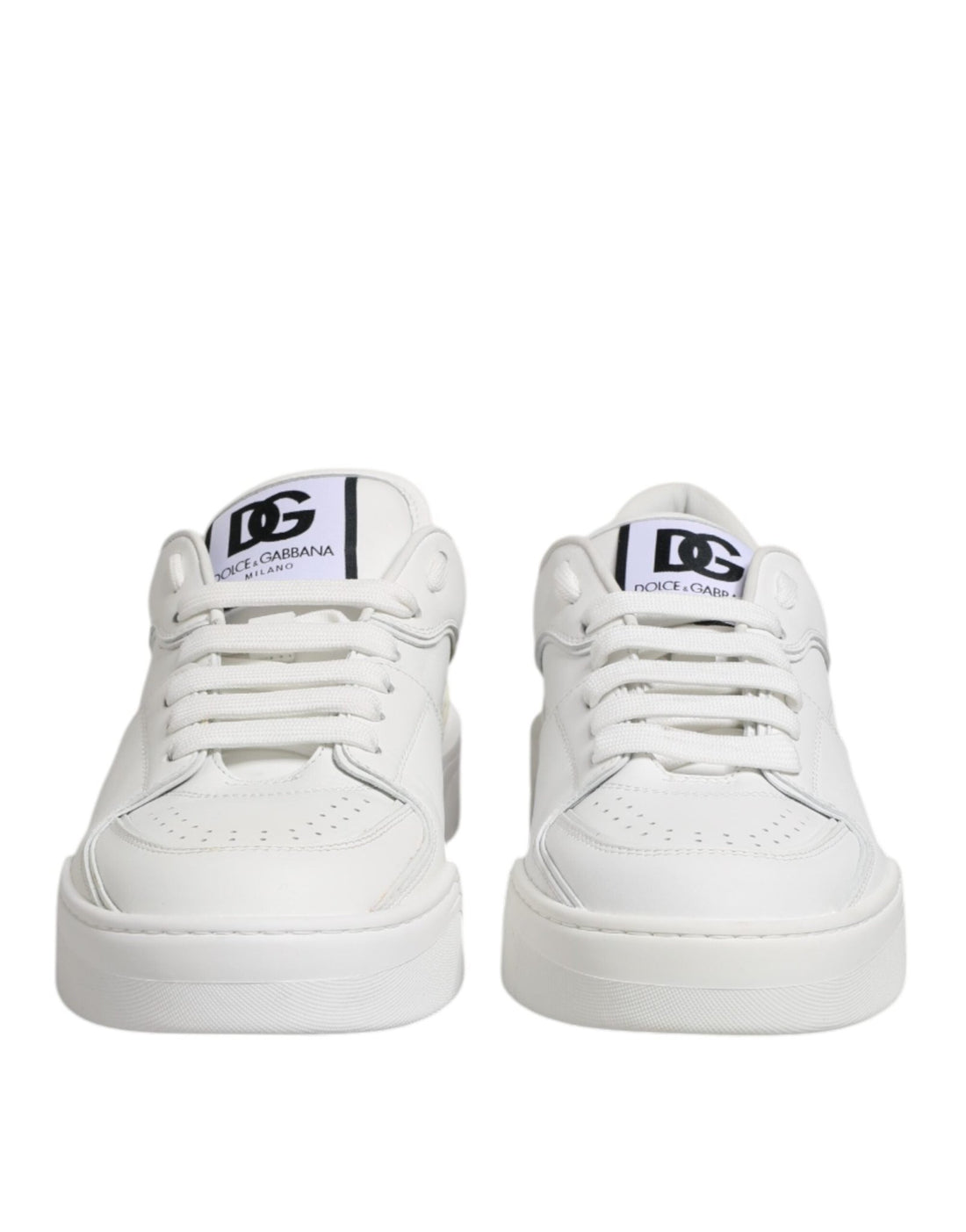 Dolce & Gabbana White Miami Leather Low Top Sneakers Shoes - RIMODA