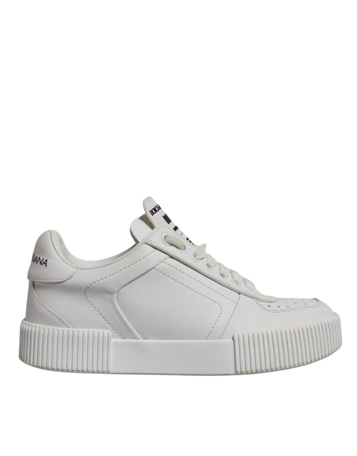 Dolce & Gabbana White Miami Leather Low Top Sneakers Shoes - RIMODA